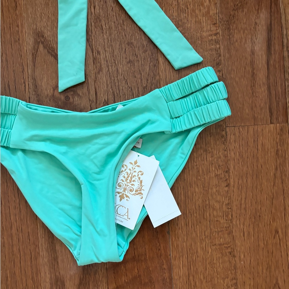Women’s Mint Green Halter Bikini Set - Brand - Picture 2 of 6